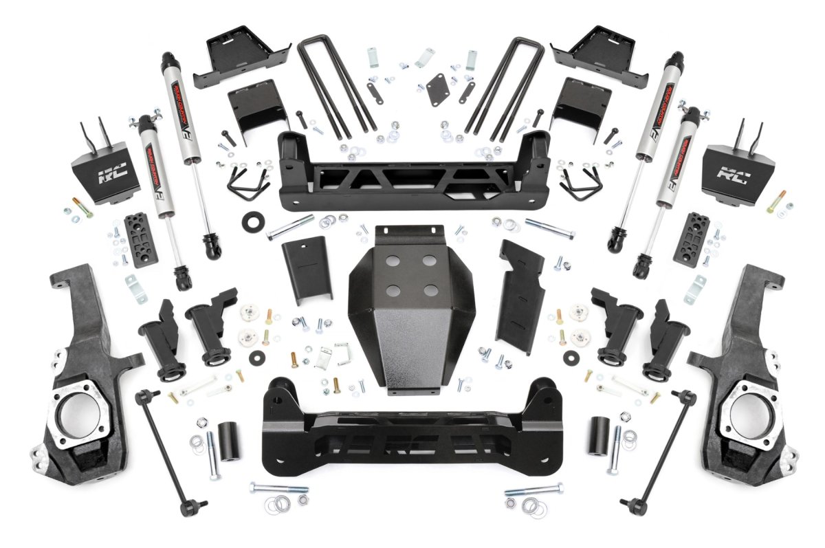 GMC Sierra 2500 HD Suspension Lift Kit - Rough Country - 7 Inch Lift Kit with Torsion Drop - '20-'25